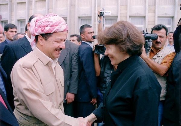 Danielle Mitterrand et Massoud Barzani