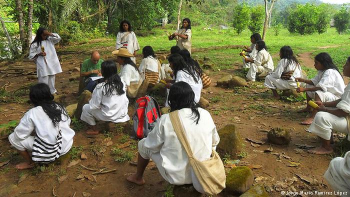Autochtones Kogui dans la Sierra Nevada de Santa Marta Colombie